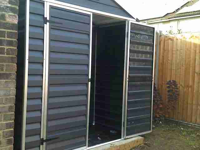 Canopia plastic shed assembly and installation in Hitchin